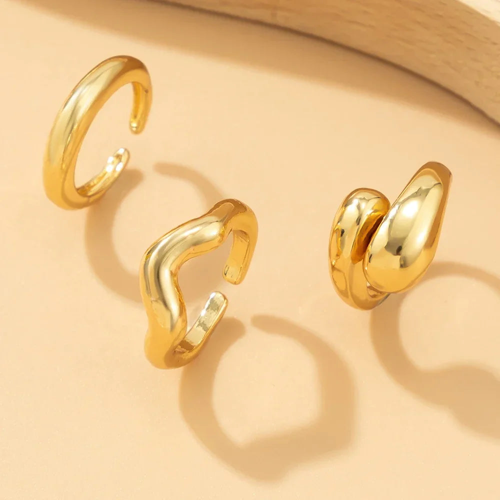 Hicks Sculpted Wave Ring Set