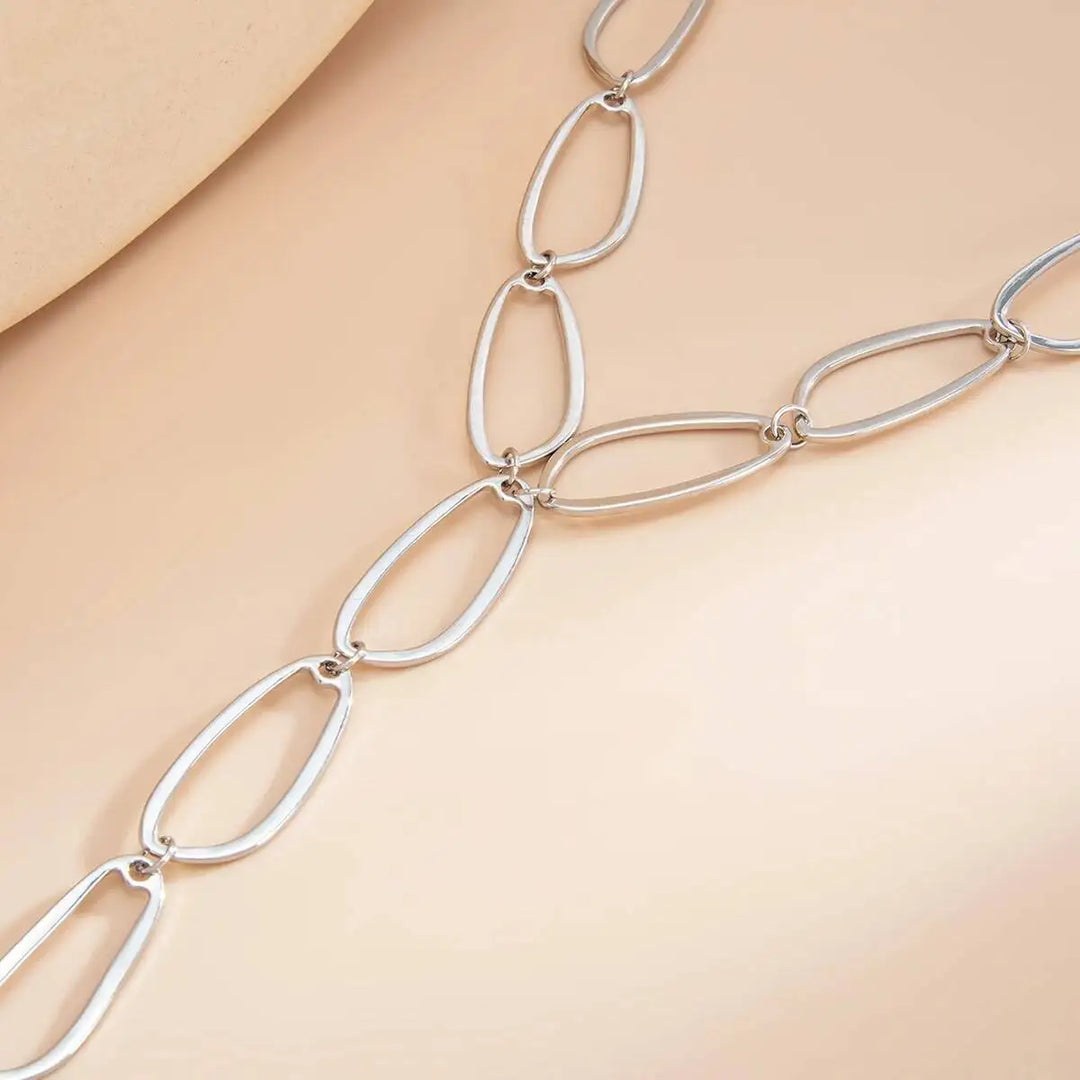 Valora Geometric Y-Link Necklace