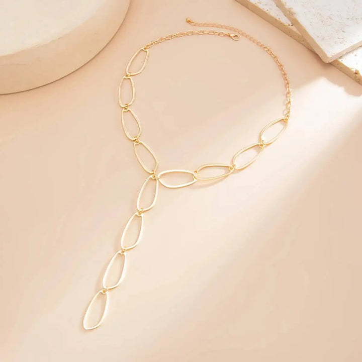 Valora Geometric Y-Link Necklace