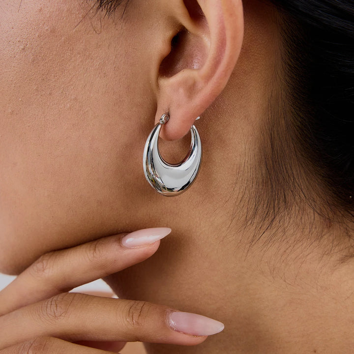 Orlina Drop Hoop Earrings