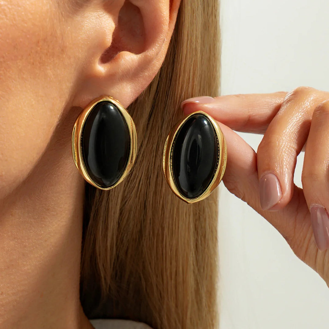 Velora Oval Stud Earrings
