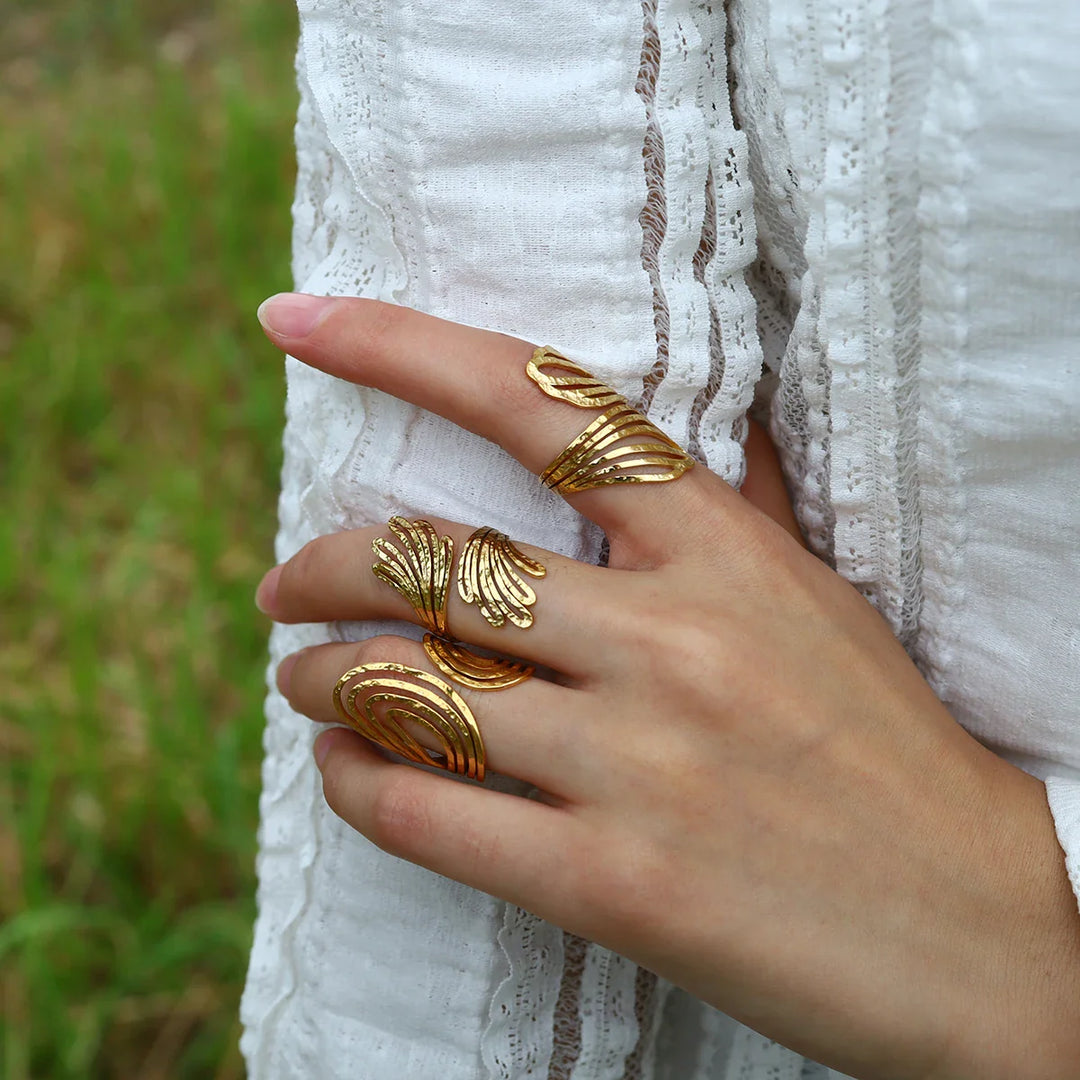 Ruiz Sculpted Wave Statement Ring