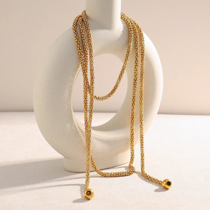 Rina Square Geometric Pearl Necklace