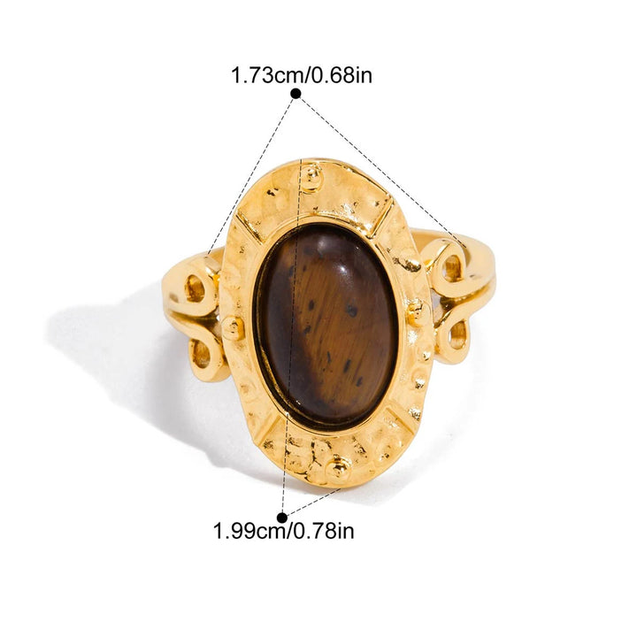 Zerina Tiger Eye Gold Ring