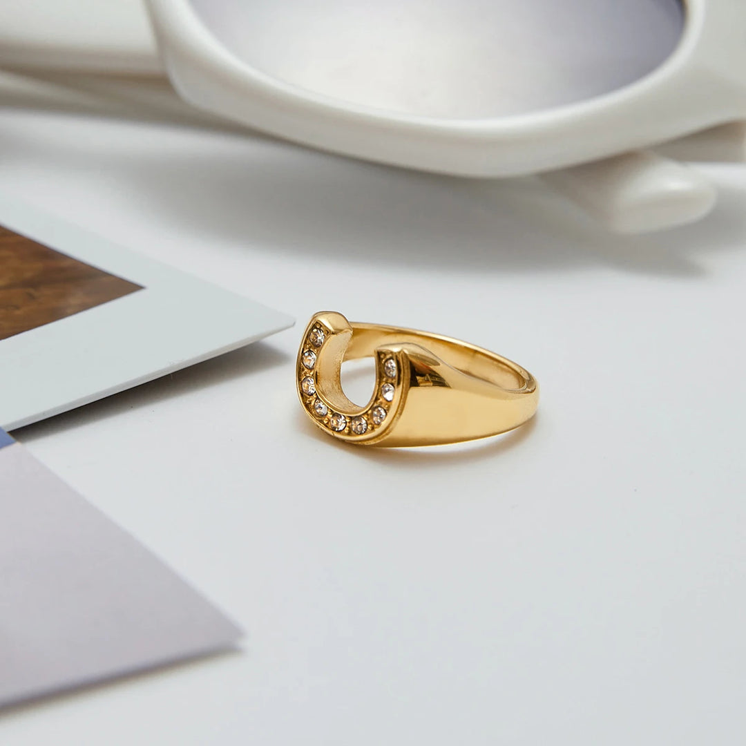 Orvyn U Shape Zircon Statement Ring