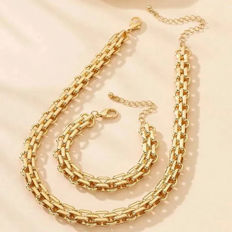 Cassia Double Link Chain Jewelry Set