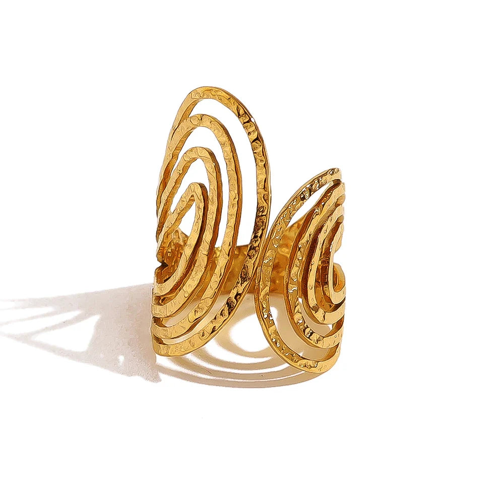 Ruiz Sculpted Wave Statement Ring