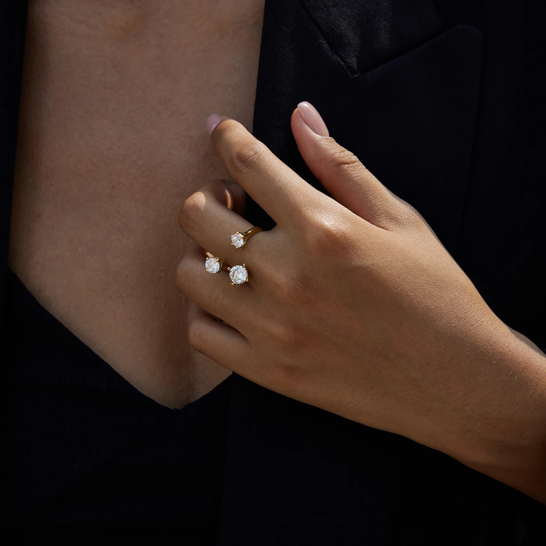 Averi Triple Zircon Open Ring