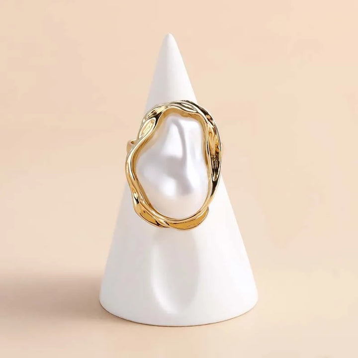Aria Open Adjustable Pearl Ring