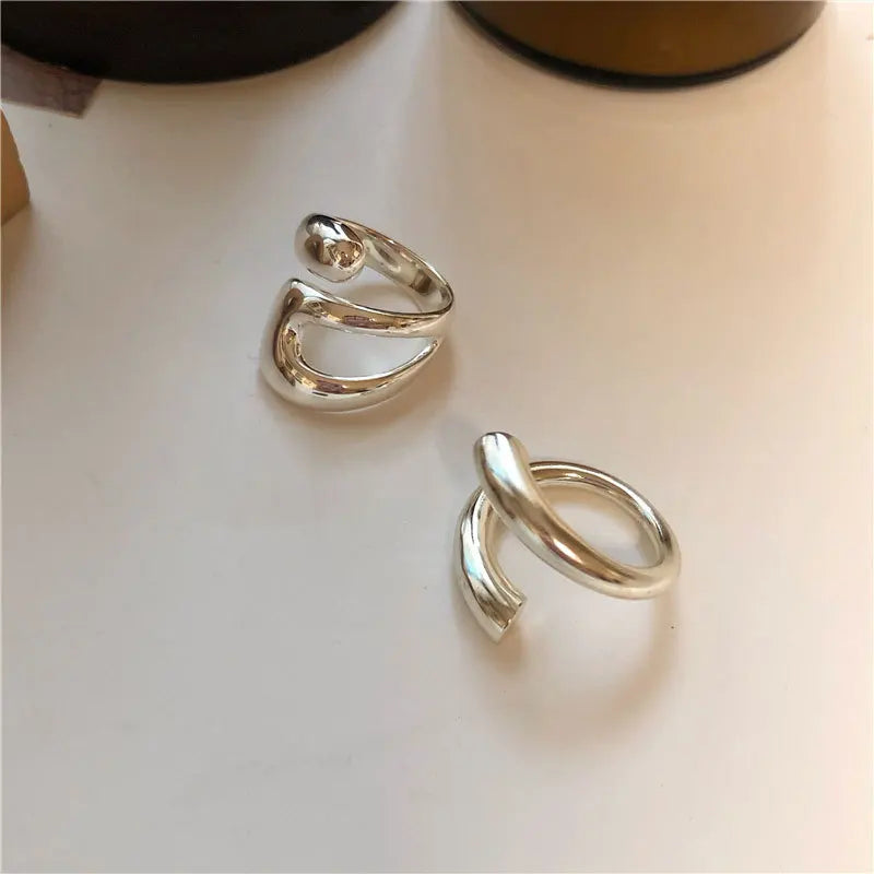 Trey Double Band Statement Ring