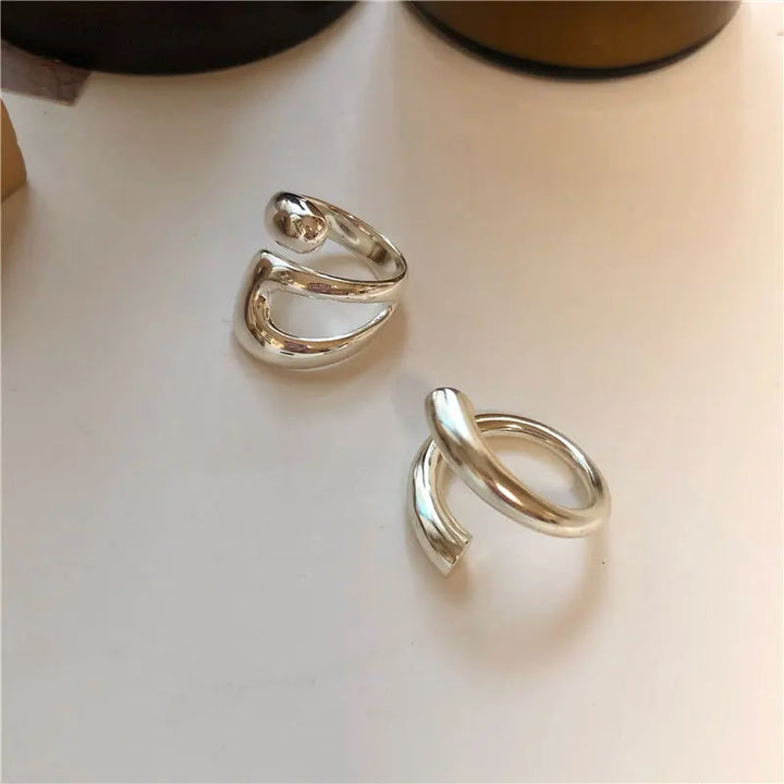Trey Double Band Statement Ring