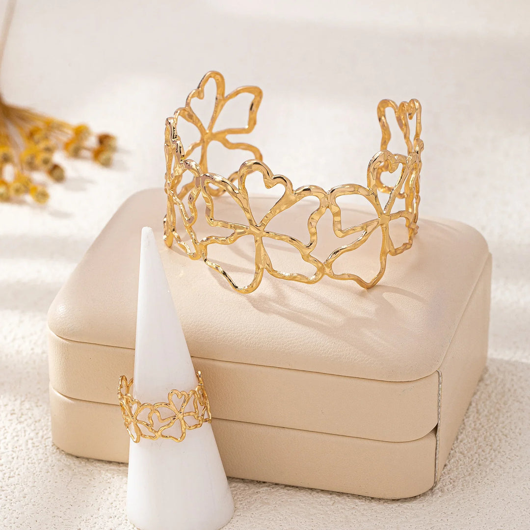 Eden Geometric Flower Jewelry Set