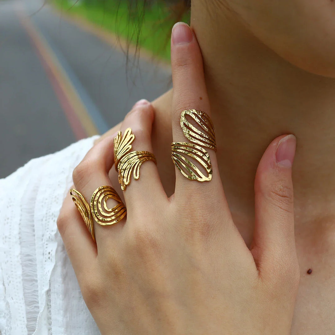Ruiz Sculpted Wave Statement Ring