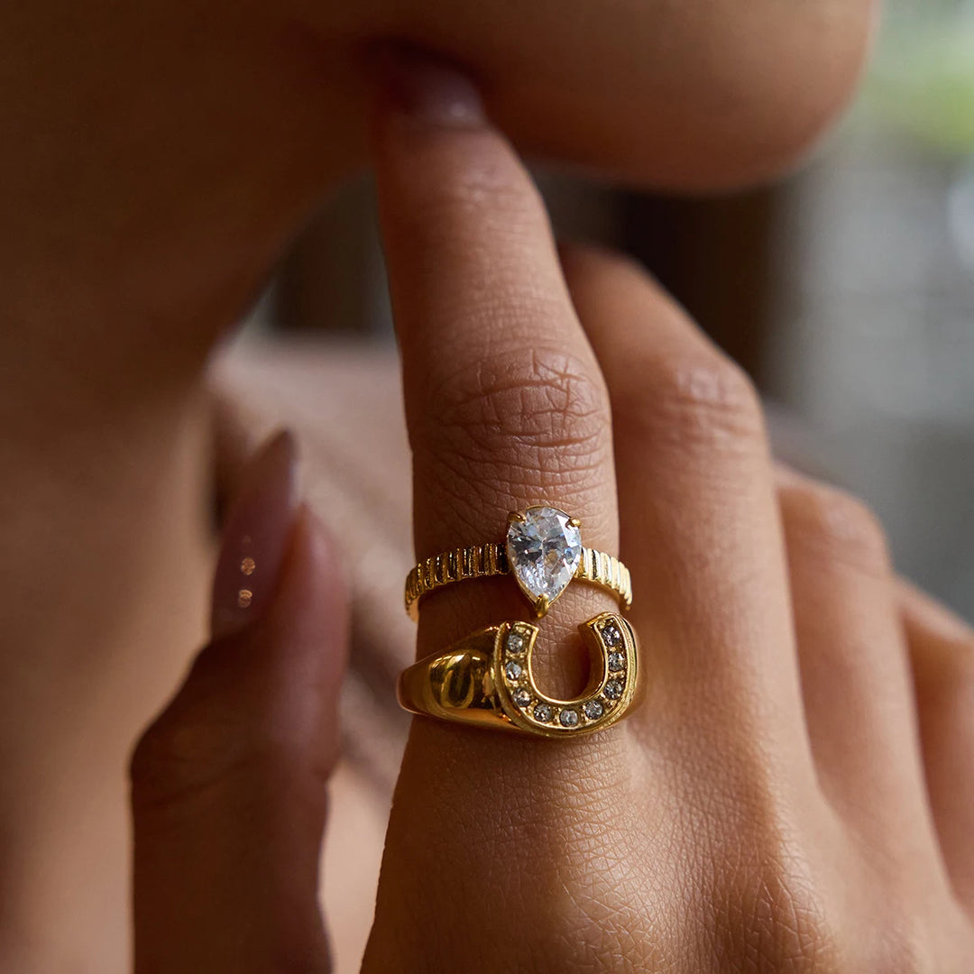 Orvyn U Shape Zircon Statement Ring