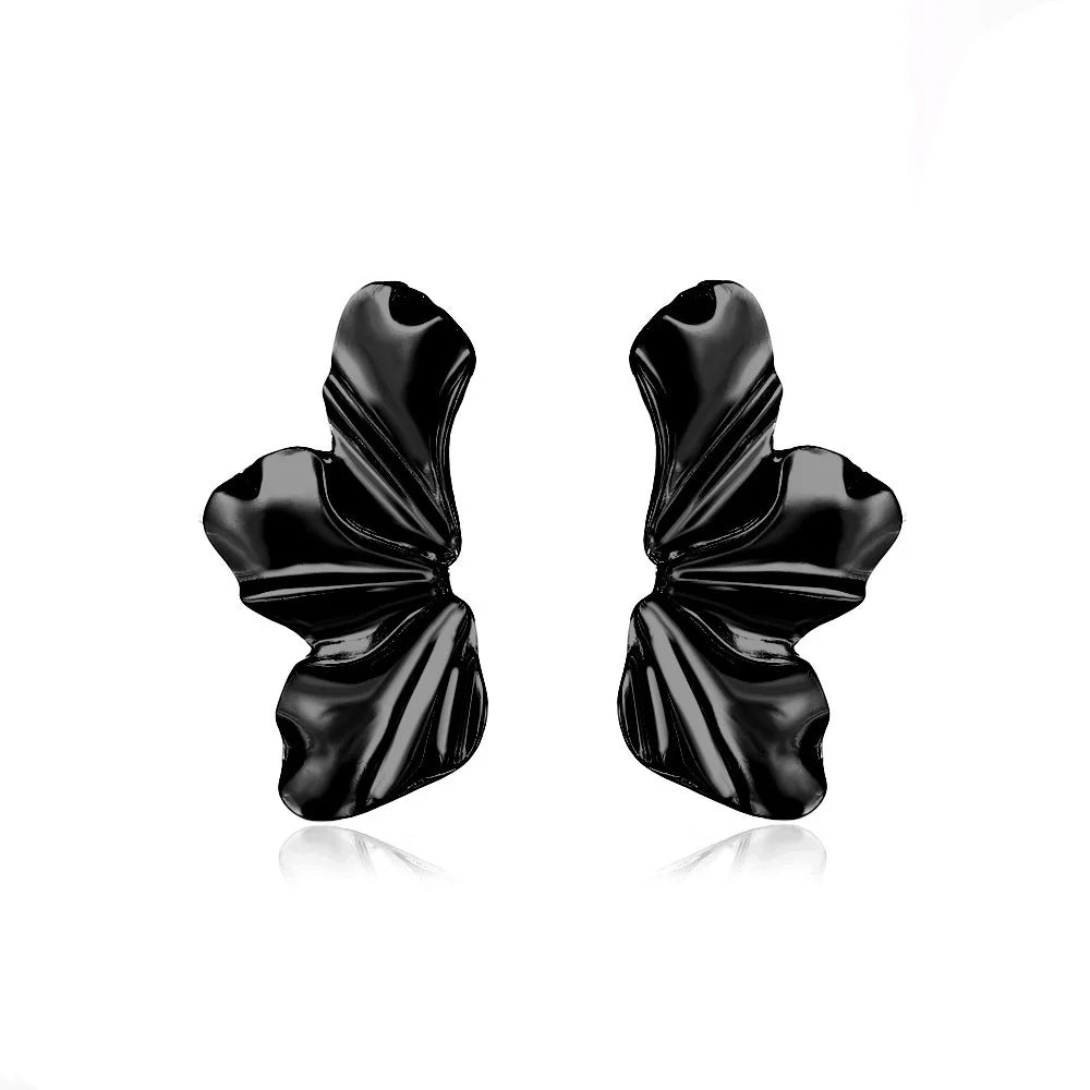 Avila Sculpted Floral Stud Earrings