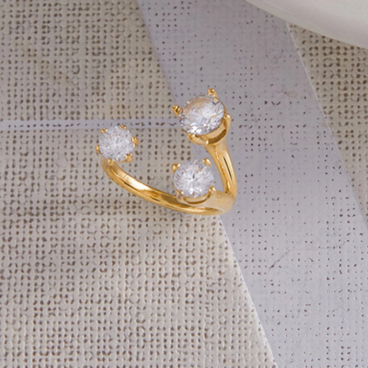 Averi Triple Zircon Open Ring