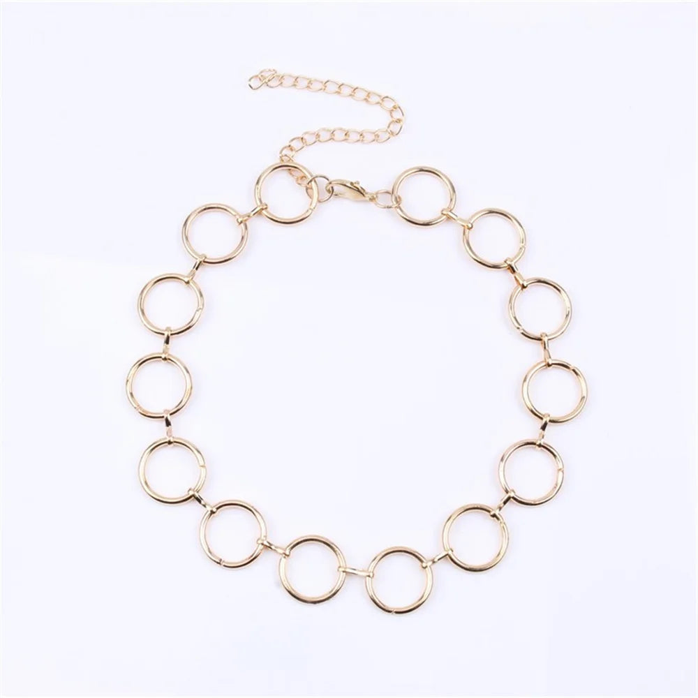 Nova Circle Link Choker Necklace