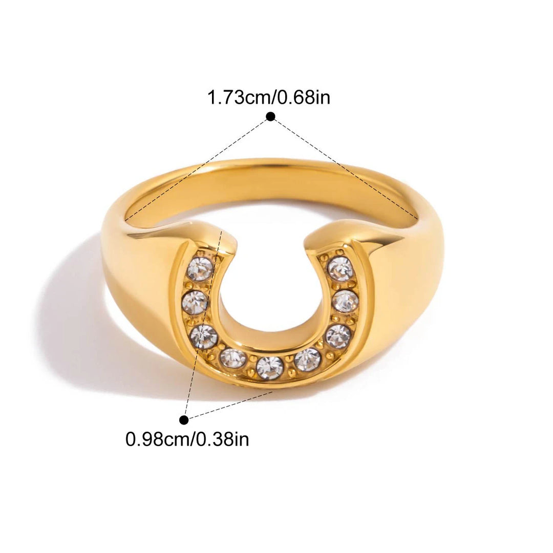 Orvyn U Shape Zircon Statement Ring