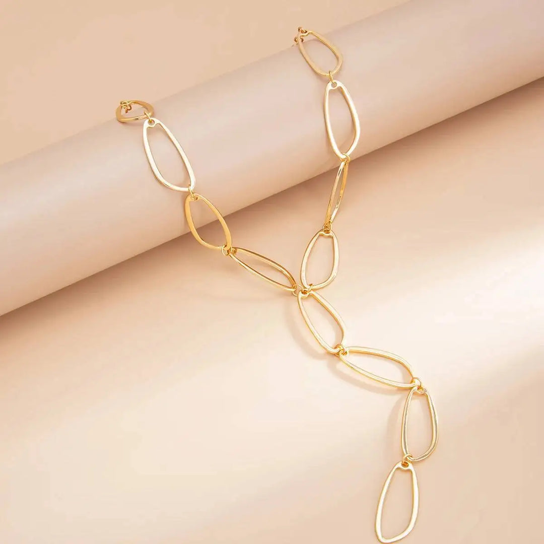 Valora Geometric Y-Link Necklace
