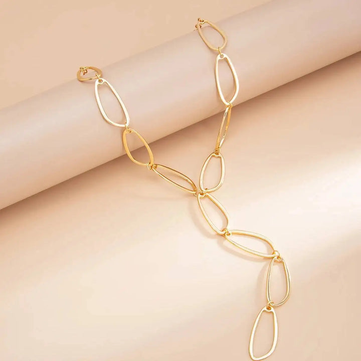 Valora Geometric Y-Link Necklace