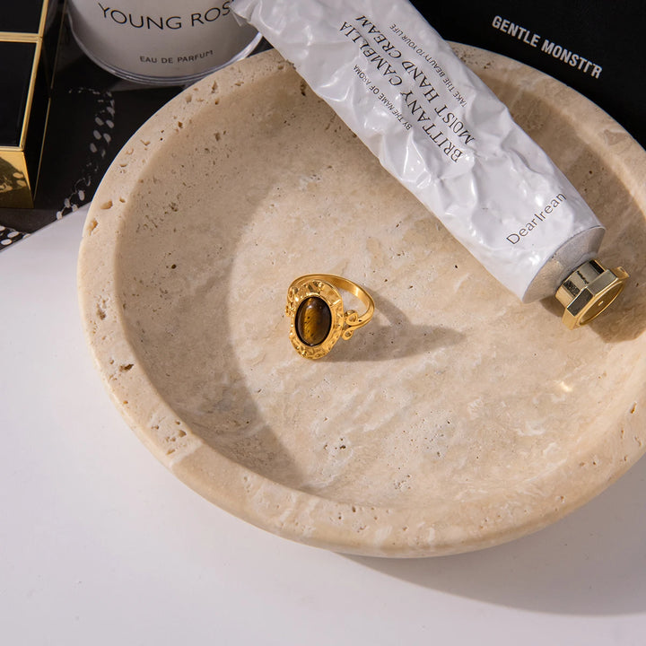 Zerina Tiger Eye Gold Ring