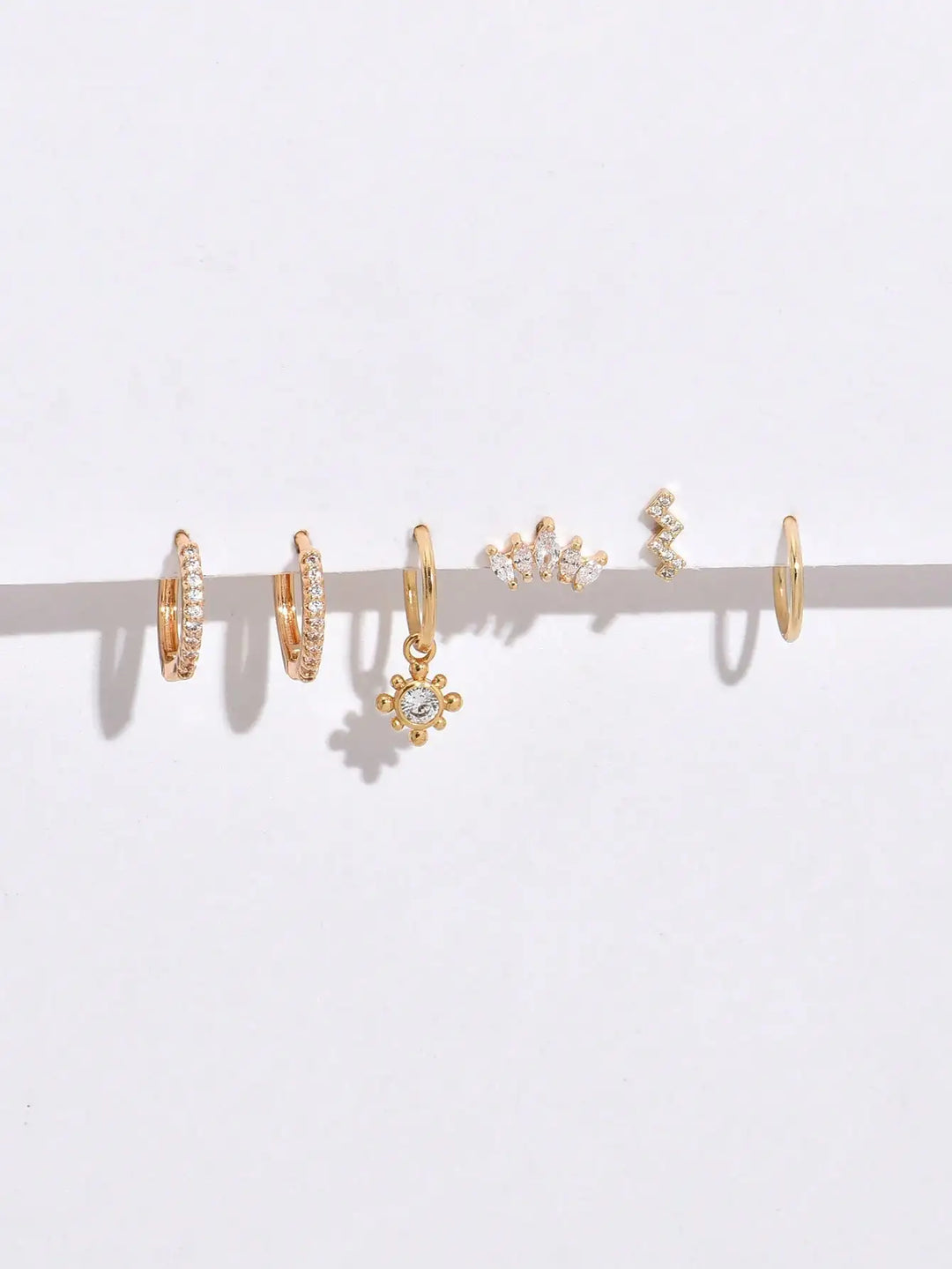 Pablo Mixed Charm Hoop Earring Set