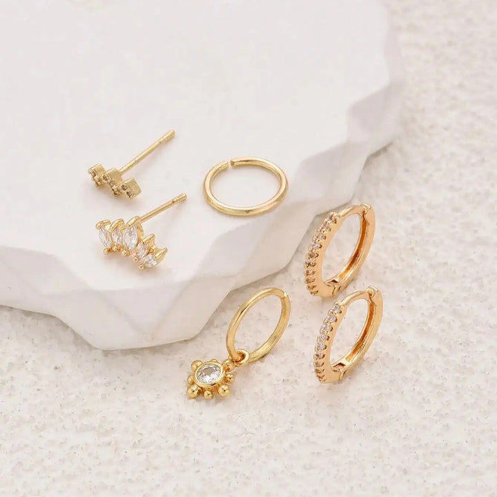 Pablo Mixed Charm Hoop Earring Set