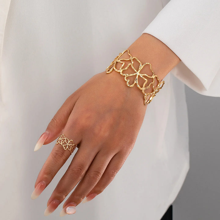 Eden Geometric Flower Jewelry Set