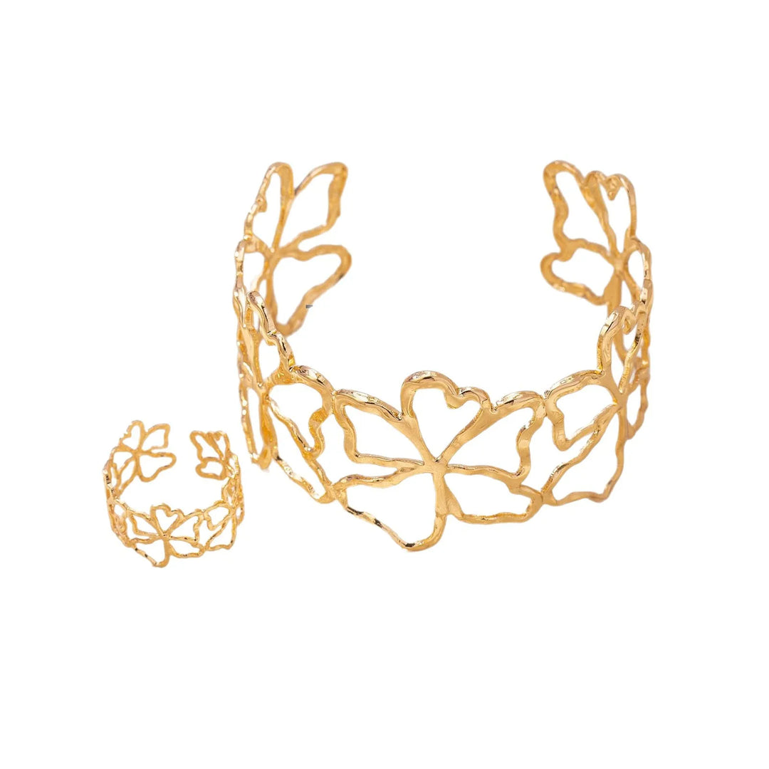Eden Geometric Flower Jewelry Set