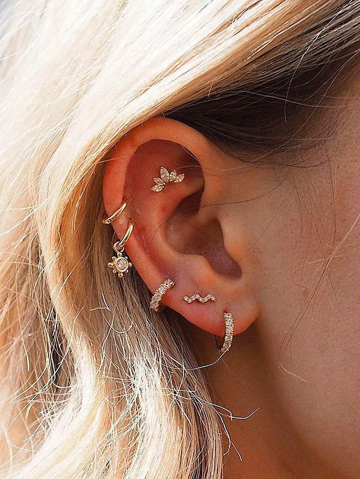 Pablo Mixed Charm Hoop Earring Set