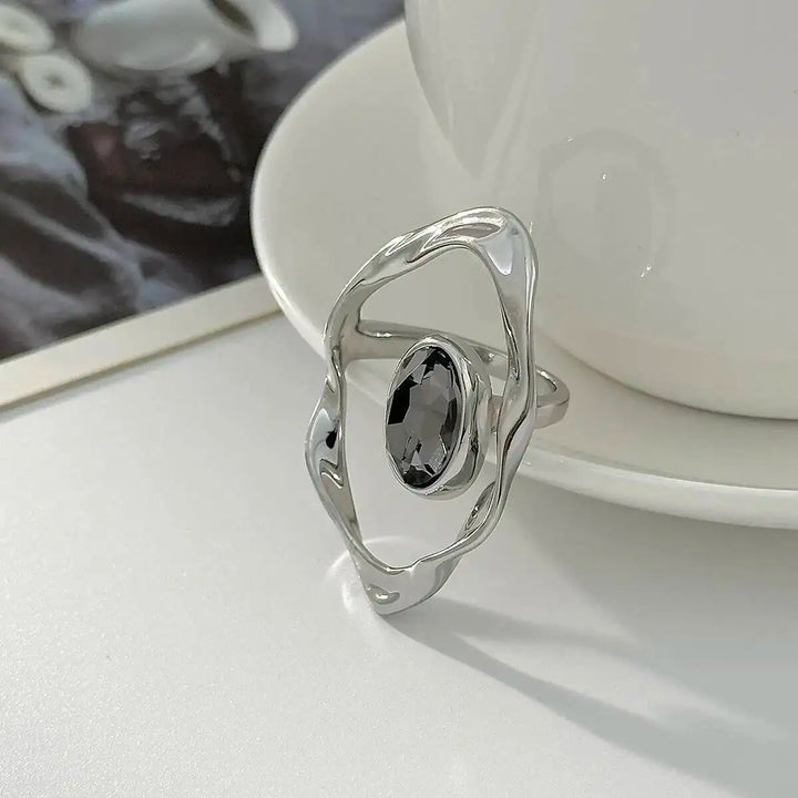 Orvella Statement Crystal Ring