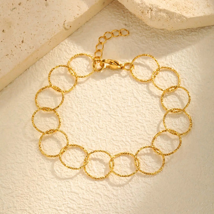 Aurelia Circle Link Necklace Bracelet Set