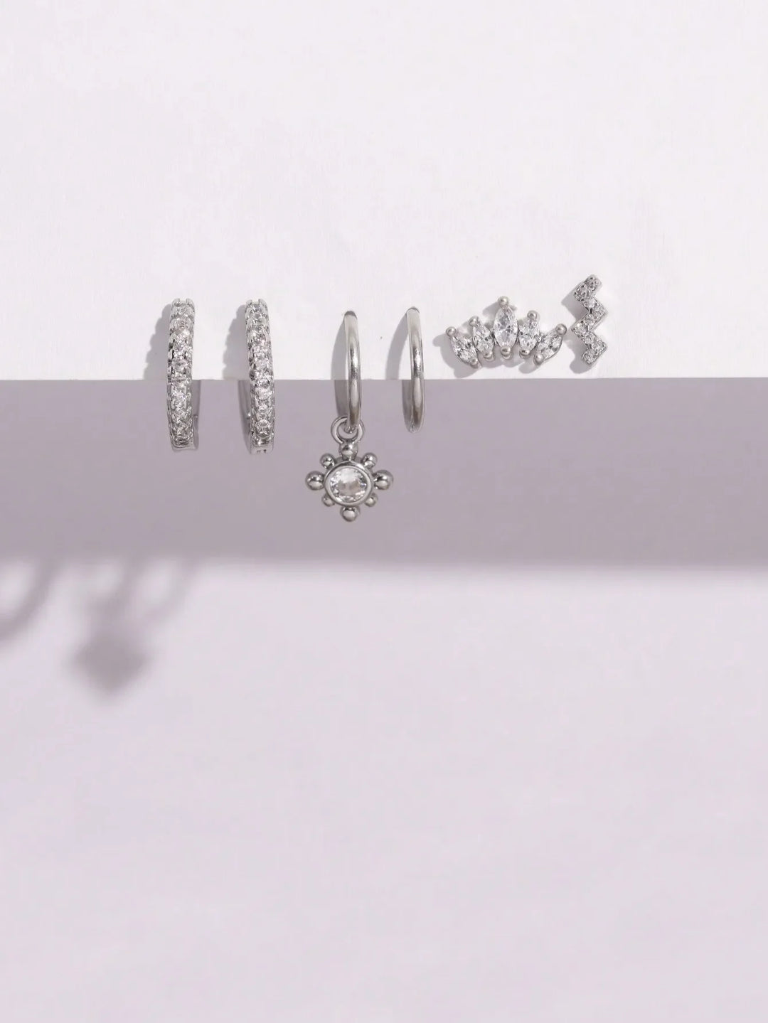Pablo Mixed Charm Hoop Earring Set