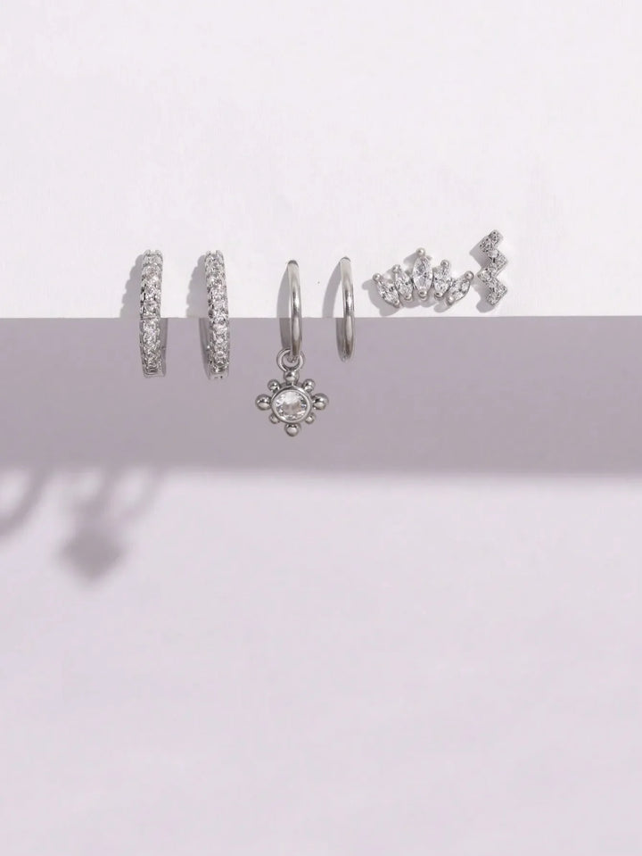 Pablo Mixed Charm Hoop Earring Set