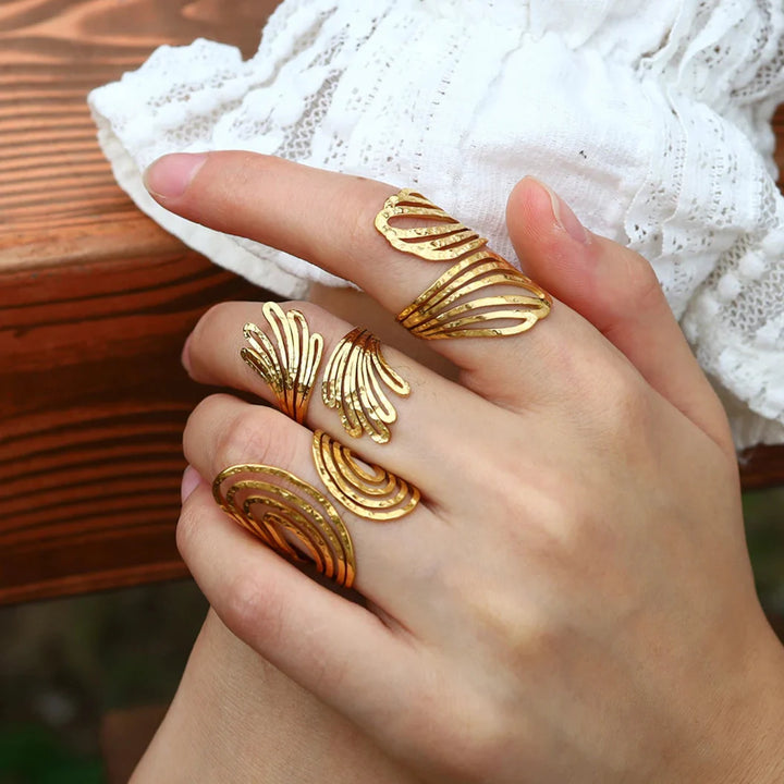 Ruiz Sculpted Wave Statement Ring