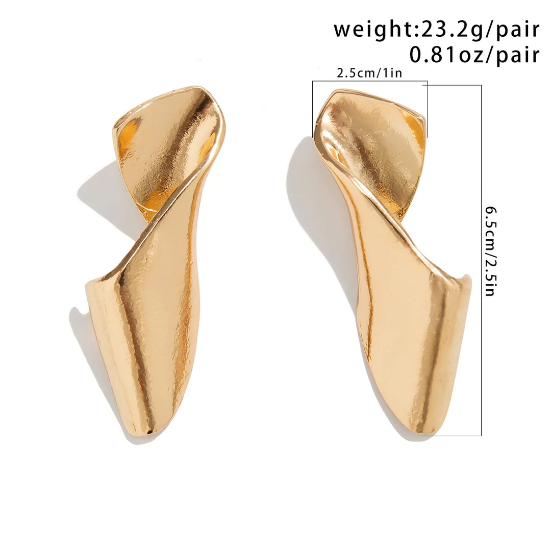 Rina Geometric Twisted Stud Earrings