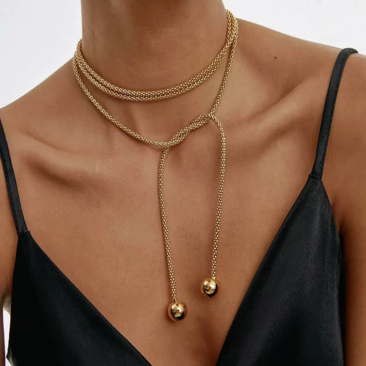 Rina Square Geometric Pearl Necklace