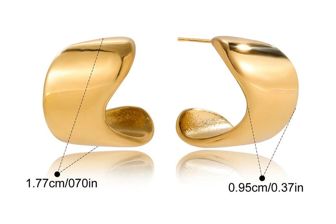Cavira Bold Curve Earrings