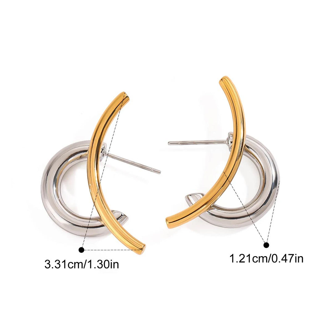 Nerra Curve Line Earrings