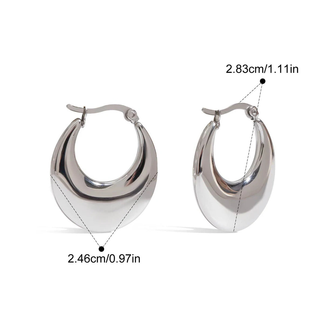 Orlina Drop Hoop Earrings
