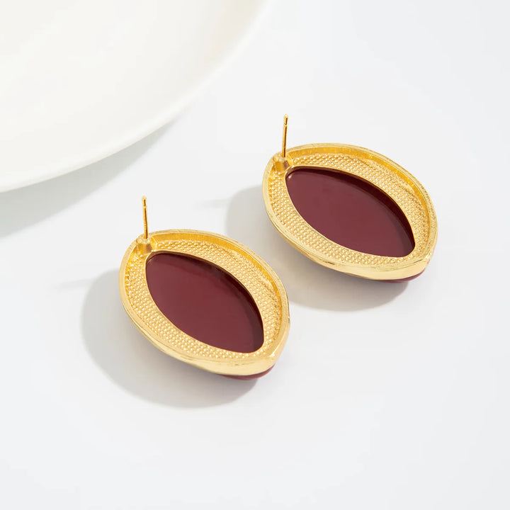 Velora Oval Stud Earrings