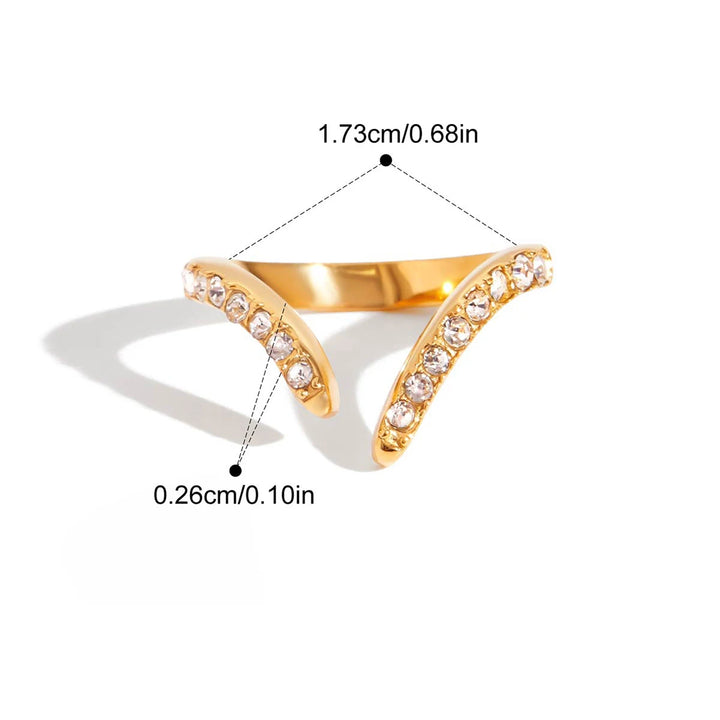 Virel X Shape Gold Ring