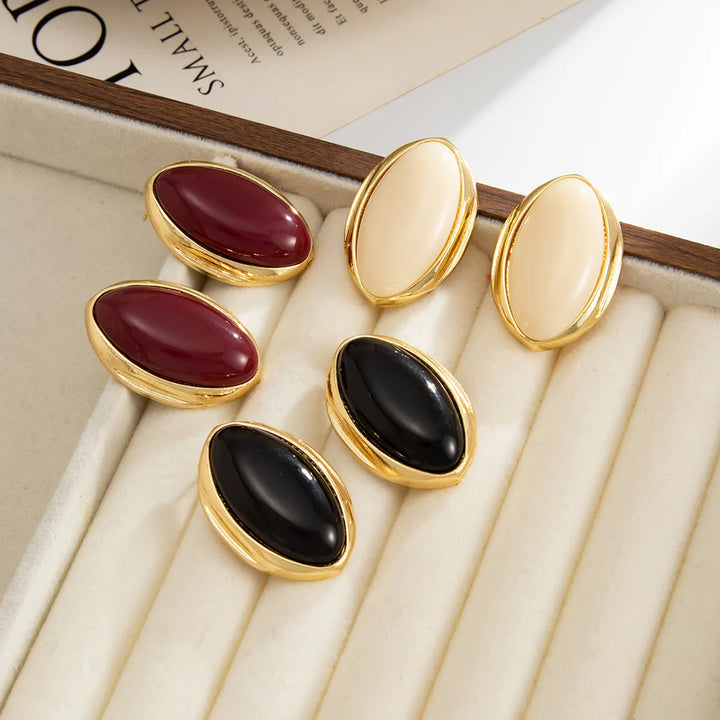 Velora Oval Stud Earrings