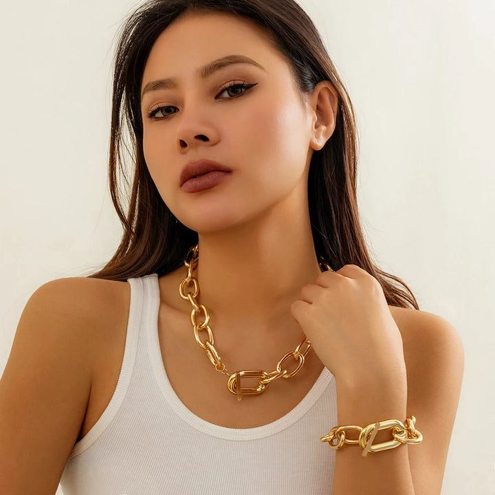 Arden Chunky Toggle Chain Necklace Set