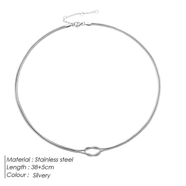 Asiya Minimal Knot Chain Necklace