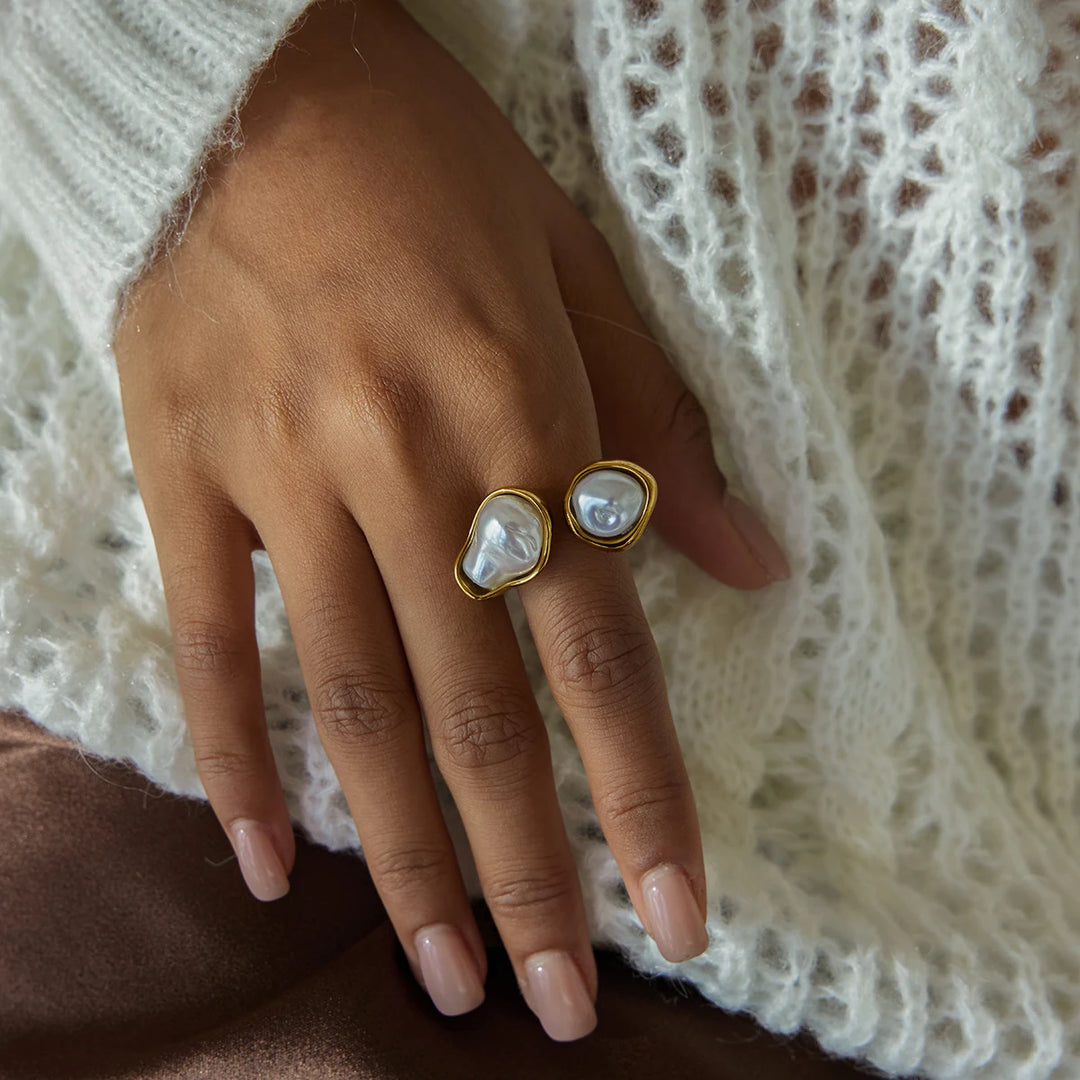 Barlina Pearl Stack Rings