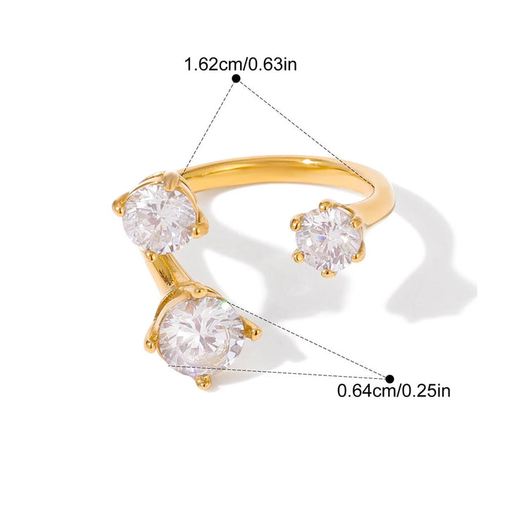Averi Triple Zircon Open Ring