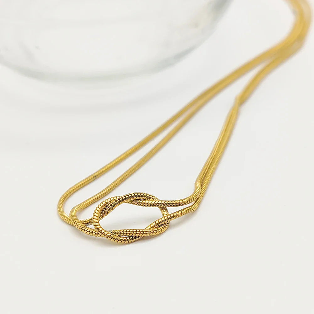Asiya Minimal Knot Chain Necklace