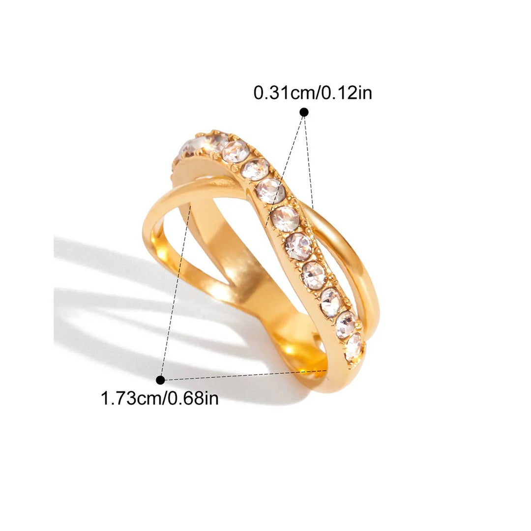 Virel X Shape Gold Ring