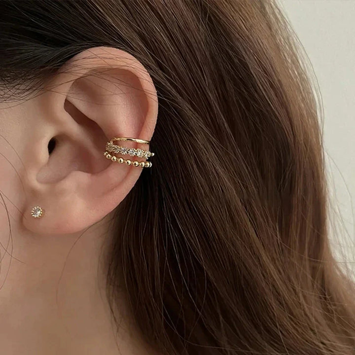 Moody Heart Pearl Ear Cuff Set